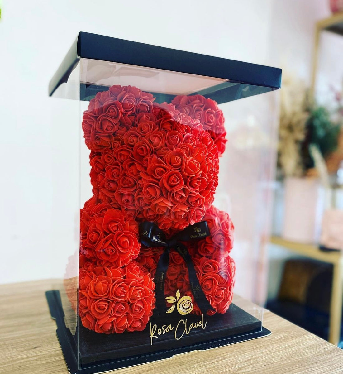 Osito Rosa Clavel Mediano – rosaclavelfloreriagdl
